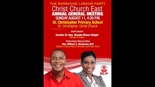 BLP Christ Church East Annual General Constituency MeetingSt Christopher PrimaryAugust 112024 [upl. by Zebulen]