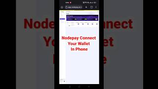 Nodepay How To Connect Wallet In Phone  Nodepay Connect Your Wallet In Phone Nodepay Updateshorts [upl. by Ul]