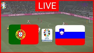 🔴LIVE  PORTUGAL vs SLOVENIA I UEFA EURO 2024 I LIVE FOOTBALL MATCH TODAY [upl. by Saixela966]