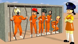 Scary Teacher 3D vs Squid Game Help Nick Escape Prison Challenge [upl. by Anet133]