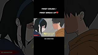 First Crush First Break Up💔 animation shorts rgbucketlist [upl. by Trevlac]