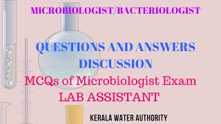 MICROBIOLOGY MCQs FOR MICROBIOLOGIST LAB ASSISTANT EXAMINATION I KERALA WATER AUTHORITYkwa kpsc [upl. by Helene]