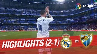 Resumen de Real Madrid vs Málaga CF 21 [upl. by Yrffej]