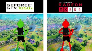 RX 580 vs GTX 1050 TI  Fortnite Performance Mode  1080p [upl. by Acinej158]