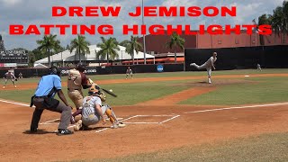 DREW JEMISON ST THOMAS AQUINAS COLLEGE BASEBALL BATTING HIGHLIGHTS VS POST UNIVERSITY [upl. by Adaminah]