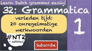 DE VERLEDEN TIJD 20 ONREGELMATIGE WERKWOORDEN DUTCH GRAMMAR NT2 learndutch nederlands fun past [upl. by Bayless]