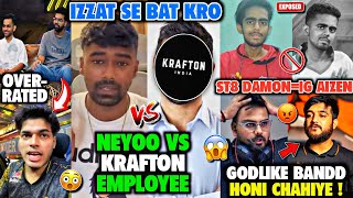 OMG Neyoo vs Krafton MATTER‼️IG Player EXPOSE😡 Jonathan OVERRATED🤯 Neutrino Reply OG Owner😱 GodLike [upl. by Aidualc266]