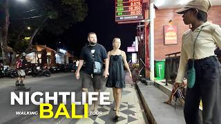 Exploring Kutas Nightlife A Walking Tour Adventure  INDONESIA  BALI [upl. by Atilamrac673]