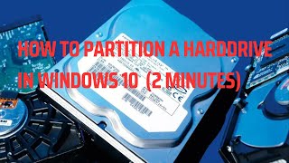 How to Partition a hard disk in windows 10 [upl. by Rego]