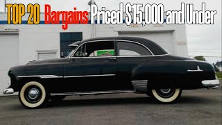 Craigslist Classic Car Finds for Sale by Owner  Top 20 Bargains Priced 15000 and Under [upl. by Dorene]