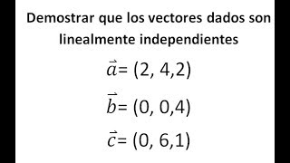 Vectores linealmente independientes COMBINACIÓN LINEAL para vectores 3d [upl. by Emoraj]