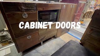 Van Build DIY Barnwood Cabinet Doors  2022 Ford Transit [upl. by Vernita820]