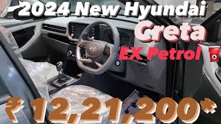 2024 New Hyundai 🚘 Creta Facelift EX Petrol ⛽️ MT Review [upl. by Ynagoham]