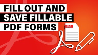 How to Fill amp Save Fillable Forms in Adobe Acrobat Reader PRO [upl. by Hooge]