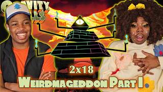 BILL CIPHER TOOK OVER Gravity Falls 2x18 Weirdmageddon Part I REACTION [upl. by Relyks]