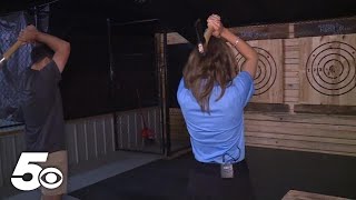 Laser tag and axe throwing center in Fayetteville  Around the Corner [upl. by Soilissav]