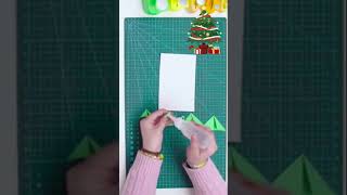 🎄🎁Tutoriel dune Carte sapin de Noël origami 3D CristhmasCard DIYCartes CartePopUp carterie [upl. by Tannenbaum372]