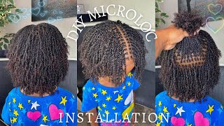 HOW TO  DIY MICROLOCS INSTALLATION PART 2 🌱  Braided root amp Two Strand Twist Method [upl. by Adliwa]