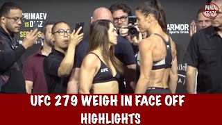 Full UFC 279 Weigh in Face Off Highlights [upl. by Ahsilyt]