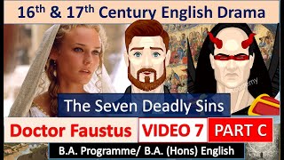 2nd Sem 16th amp 17th Century English Drama Unit1 Doctor Faustus Act 2 Scene 2 Video 7 PART C [upl. by Malkah]