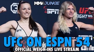 UFC on ESPN 54 Official WeighIns Live Stream From Atlantic City  9 am ET [upl. by Nafri629]