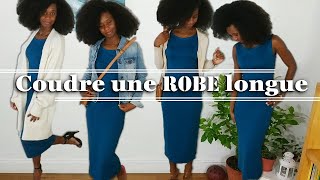 ✂ Tuto couture facile  une ROBE longue 💃🏾 sans patron  niveau débutant [upl. by Hpotsirhc]