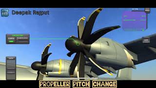 Propeller Pitch Change  aviation turbopropfs aerospace spacetechnology aircraft fighter [upl. by Oneil]