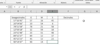 Como ingresar Grados Sexagesimales en Excel GRADOS MINUTOS y SEGUNDOS en EXCEL [upl. by Gurtner253]