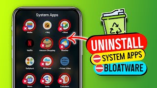 HOW TO REMOVE BLOATWARE FROM ANDROID PHONE  SYSTEM APPS UNINSTALL [upl. by Supmart]