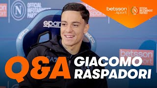 💙 SSC NAPOLI QampA CON GIACOMO RASPADORI  Presented by BetssonSport [upl. by Alag]