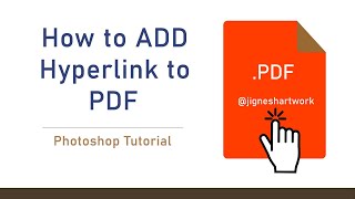 Make clickable pdf in photoshop  Add Hyperlink  Jignesh artwork [upl. by Ahsead]