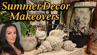 Summer Decor Makeovers Refreshed Thrifted and Old Decor for Summer [upl. by Anibla778]