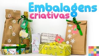 6 ideias de embalagens criativas para presente  Faça seu Natal DIY [upl. by Annoit]