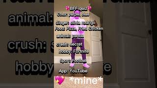 Get to know me And quiz about you bff [upl. by Nahtanod]