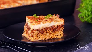 Greek Pastitsio  Easy Baked Pasta Recipe [upl. by Esinert496]