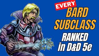 Every Bard Subclass Ranked in DampD 5e [upl. by Silver]