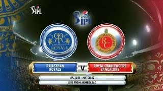 M22 RCB Vs RR 2015 Highlights  Ipl 2015 Royal Challengers Bangalore vs Rajistan Royals Ipl2015 [upl. by Barvick182]