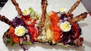 سلطة سهلة و راقية  شلاضة  مع طبخ ليلى  salad  salade [upl. by Nivlem]