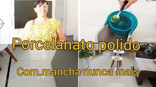 como limpa porcelanato polido sem deixa mancha com produtos que todo mundo tem em casa [upl. by Enirroc]