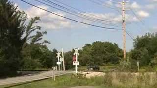 Indiana State Fair Train crossing 106th St [upl. by Ahsataj]