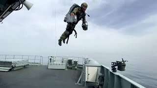 British Royal Marines test jet suit innovation [upl. by Wayolle]