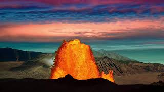 Volcano eruption with lava flow Sound Effect  Volcano Sound Effect  No Copyright Sound [upl. by Sirronal276]