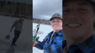 Overnight Ice Fishing for Burbot fishing icefishing nature [upl. by Goodyear]