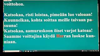 Käymme rohkeina taistojen tiellä karaoke [upl. by Hobey]