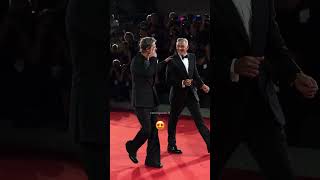 George Clooney Brad Pitt Venice Festival 2024 Wolfs bradpitt georgeclooney Venice lubemusic [upl. by Hafital]