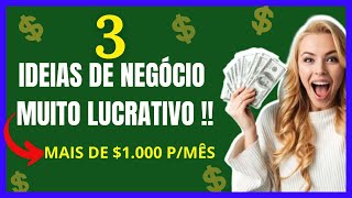 3 MELHORES IDEIAS DE NEGÓCIOS QUE ESTÃO EM ALTA 💰 ATUALIZADO ideiasdenegocios [upl. by Cinda]