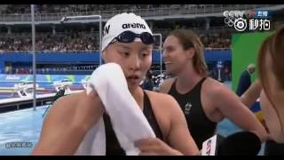 Chinese Olympic Swimmer Fu YuanHui Realizes She Won Bronze [upl. by Dryden361]