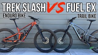 The Ultimate Mountain Bike Showdown Trek Fuel EX vs Slash [upl. by Vasileior]