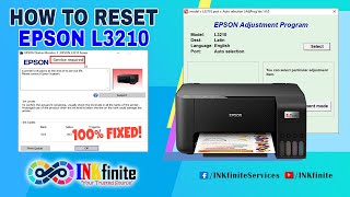 How to Reset EPSON L3210 Printer with Resetter  INKfinite [upl. by Dace964]