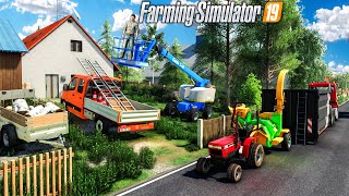 Elagage amp Enlèvement darbres morts Farming Simulator 19 PAYSAGISTE [upl. by Valerlan772]